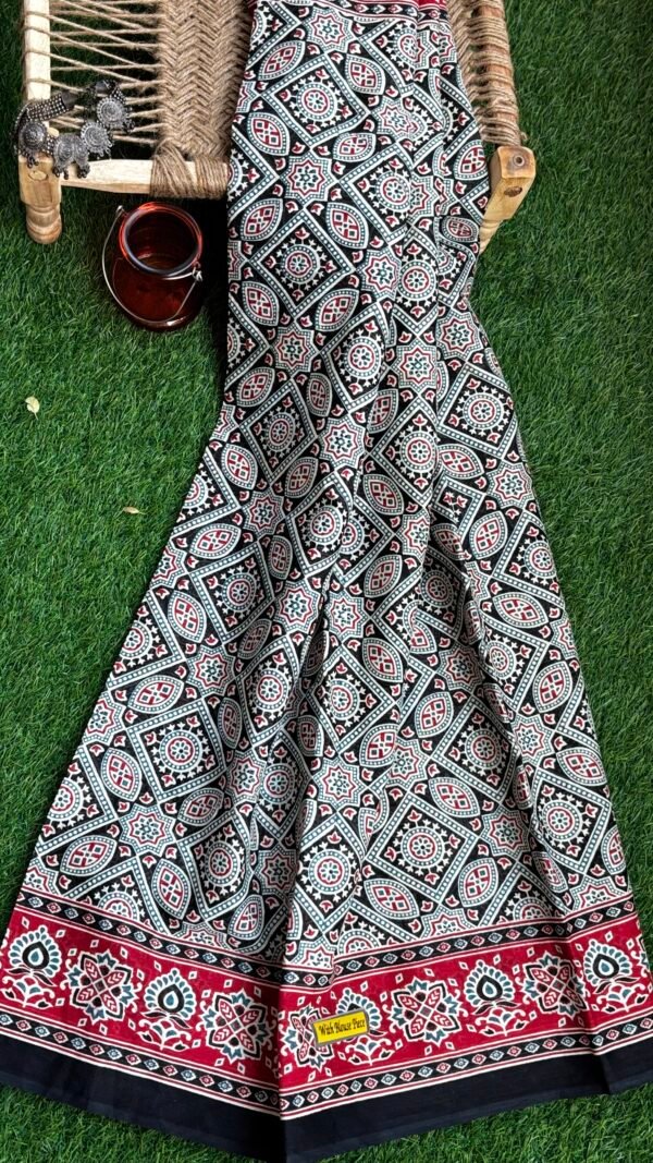 Handblock kota doira saree - Image 2