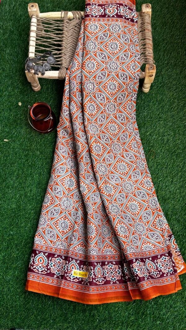 Handblock kota doira saree - Image 3