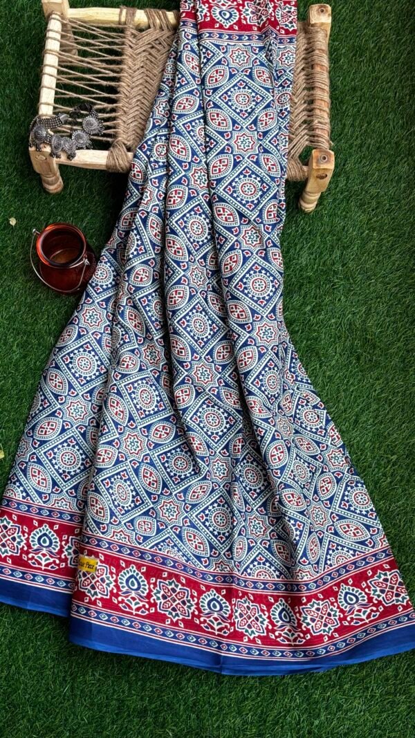 Handblock kota doira saree - Image 2