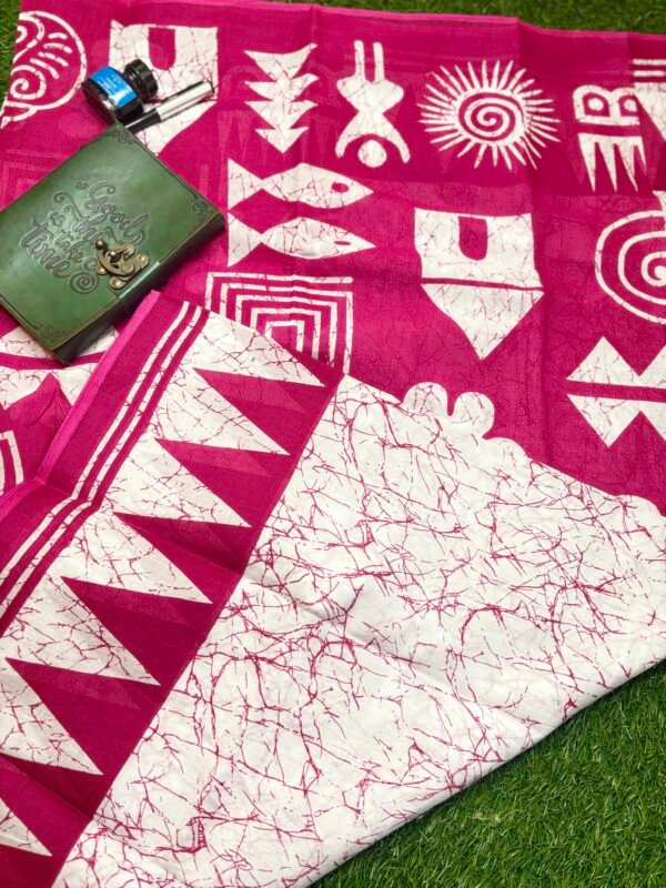 Malmal Cotton Saree - Image 2