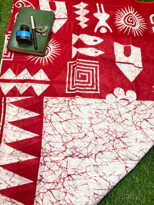 Malmal Cotton Saree - Image 2