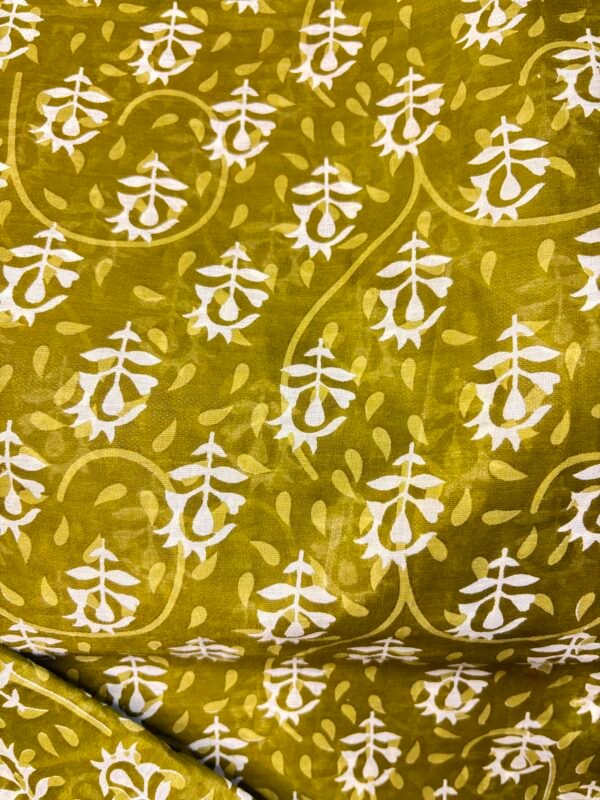 Hand block cotton saree - Image 3