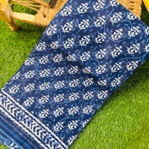 Hand block cotton saree