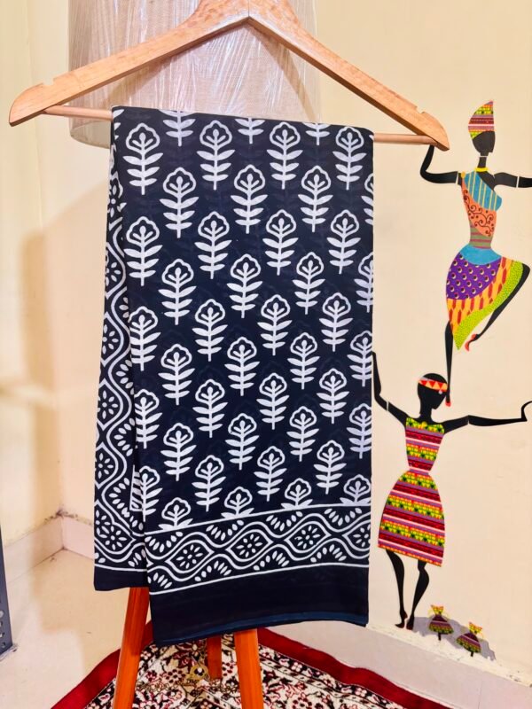 Malmal cotton saree - Image 6