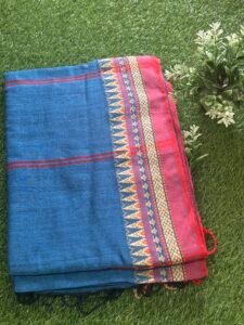 Blue Colour Khadi Cotton