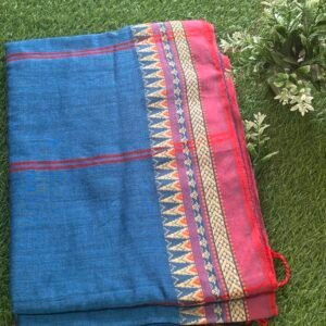 Blue Colour Khadi  Cotton