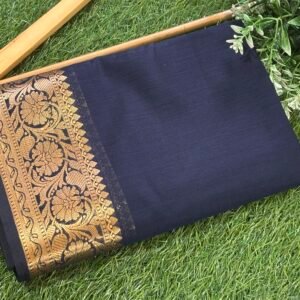 Neavy Blue Maheshwari Cotton