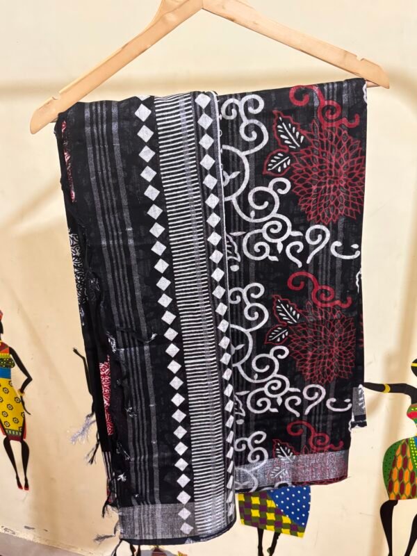Lilen cotton saree - Image 2