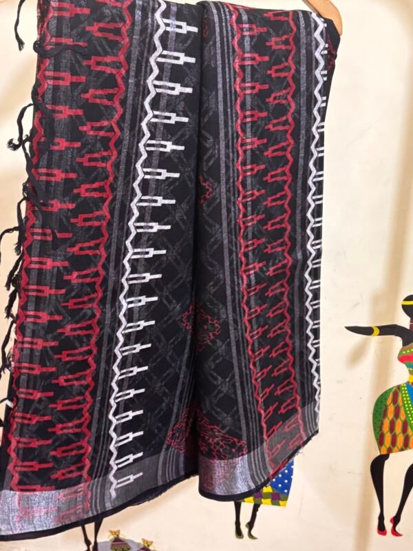 Lilen cotton saree - Image 4