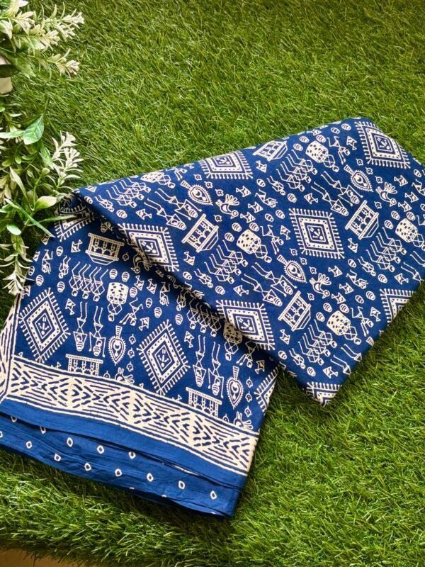 Malmal cotton saree - Image 2