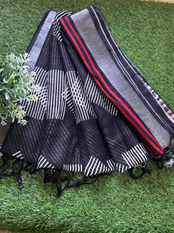 lilen cotton saree - Image 2