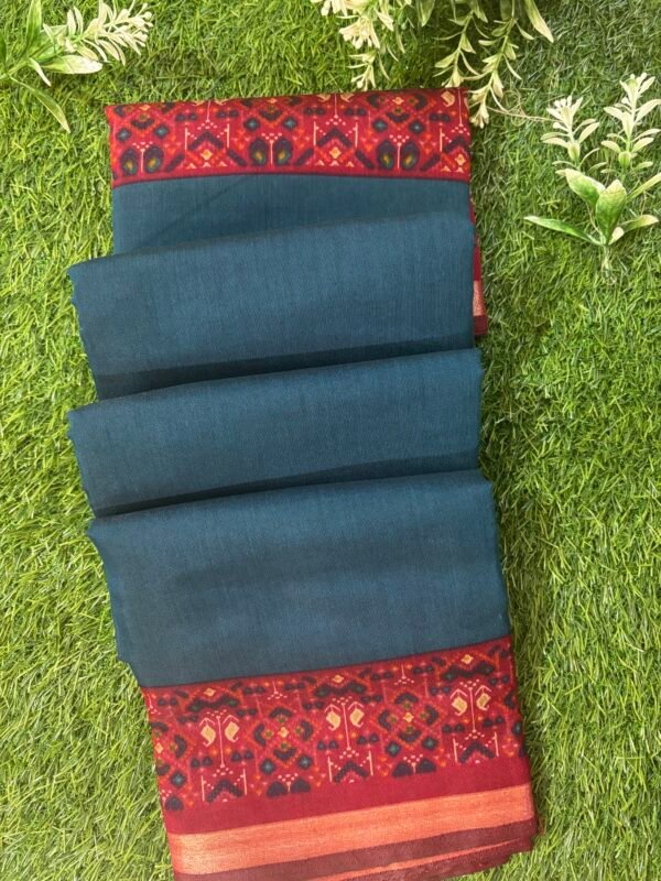 Pure muslin cotton saree - Image 3