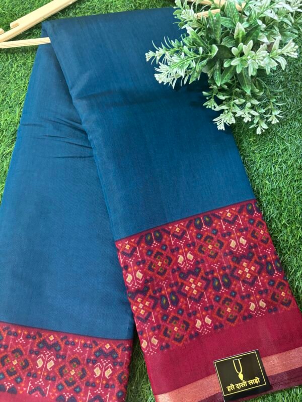 Pure muslin cotton saree - Image 2