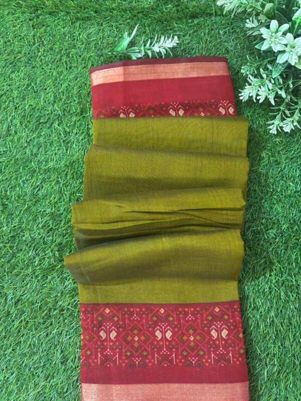 Pure muslin cotton saree - Image 3