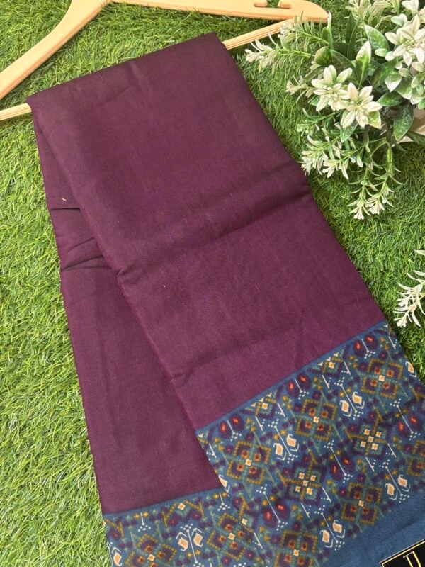 Pure muslin cotton saree - Image 3