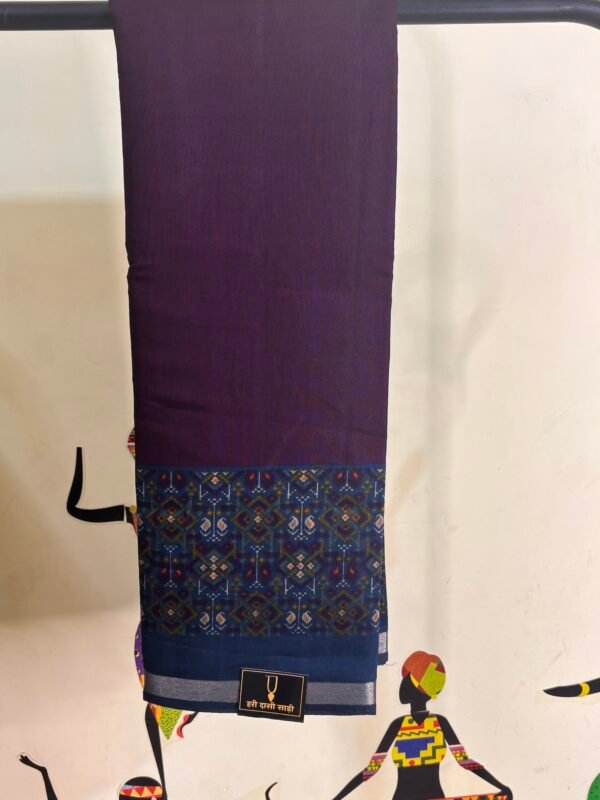 Pure muslin cotton saree - Image 4