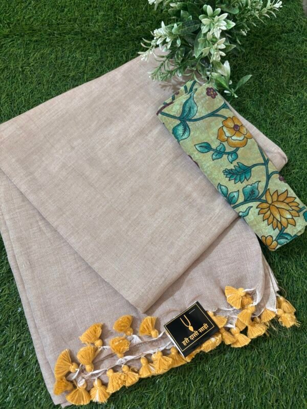Khadi cotton saree - Image 3