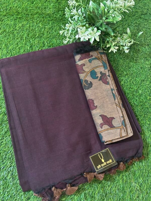 Khadi cotton saree - Image 3