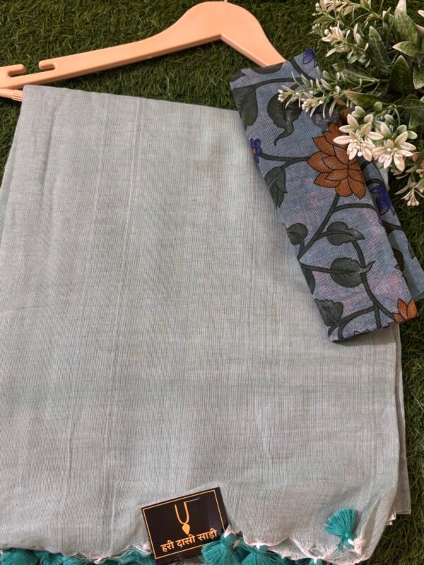 Khadi cotton saree - Image 3