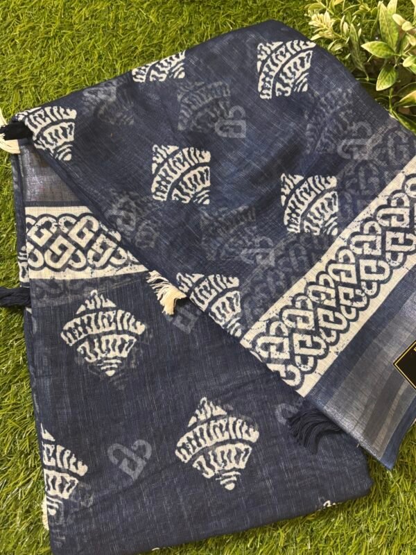 Lilan indigo saree - Image 2