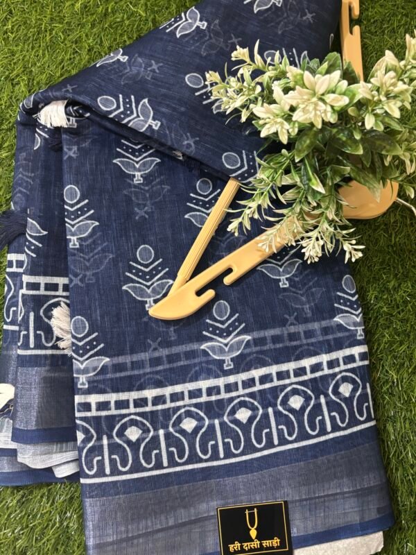 Lilan indigo saree - Image 2