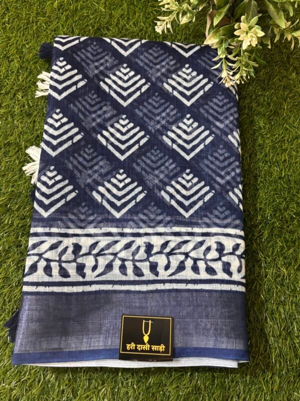Lilan indigo saree - Image 2