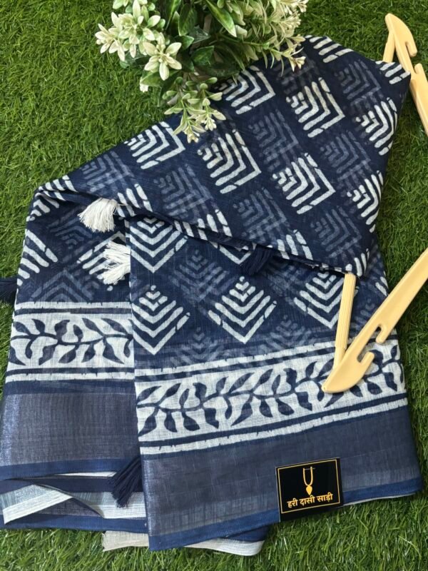 Lilan indigo saree - Image 3