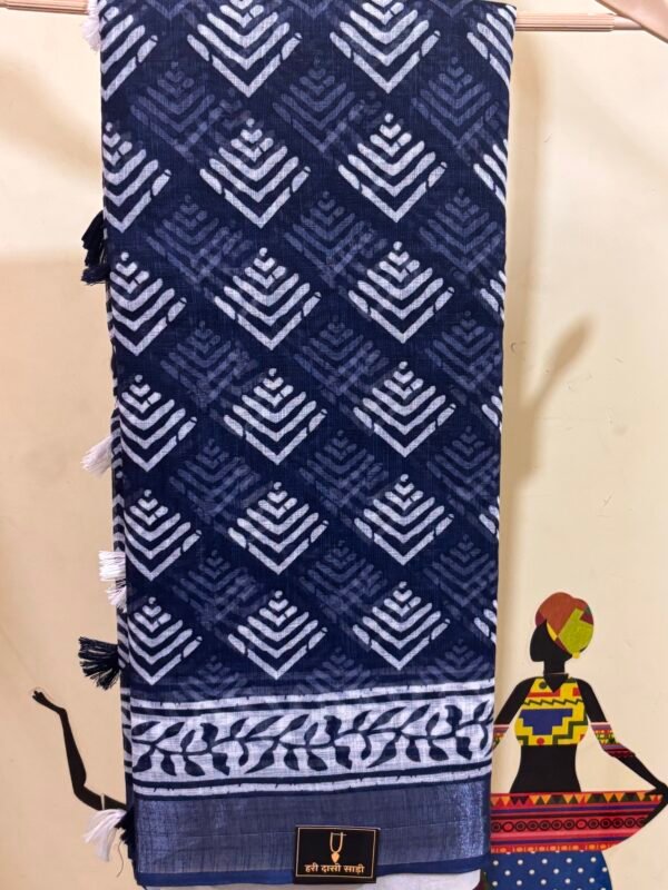 Lilan indigo saree - Image 4