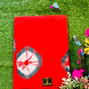 Cherry Red Handprint Malmal Cotton