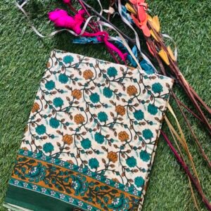 Green Kalamkari Malmal cotton