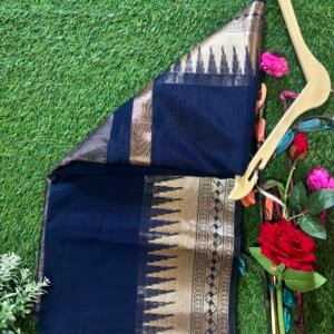 Blue Colour Maheshwari Cotton