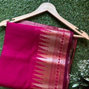Wine Colour Maheshwari Cotton