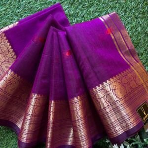Purple Colour Maheshwari Cotton