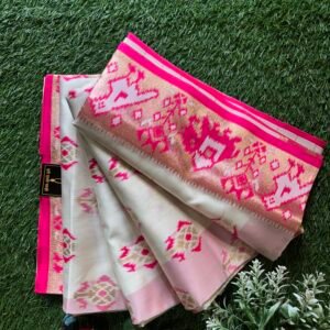 White Colour Patola Silk