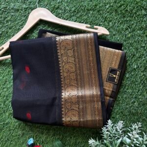 Black Maheshwari Cotton