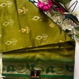Olive Green Patola Silk