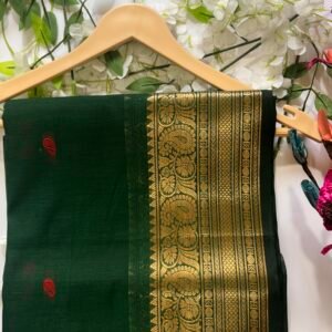Green Colour Maheshwari Cotton