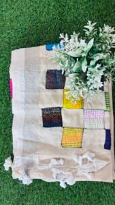katha work saree