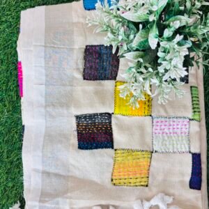 katha work saree