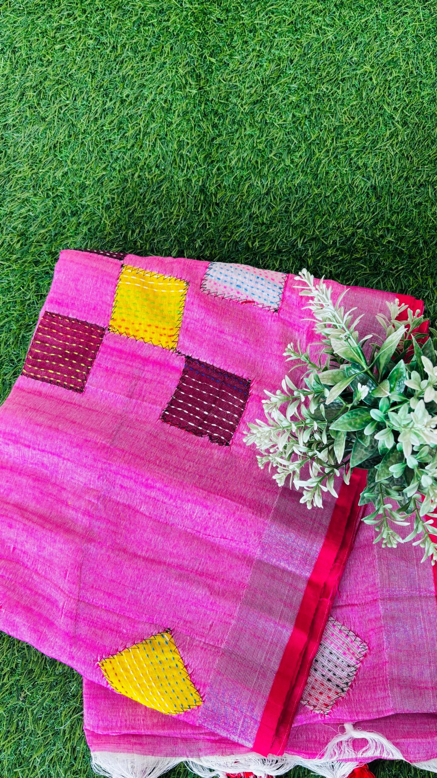 katha work saree - Image 2