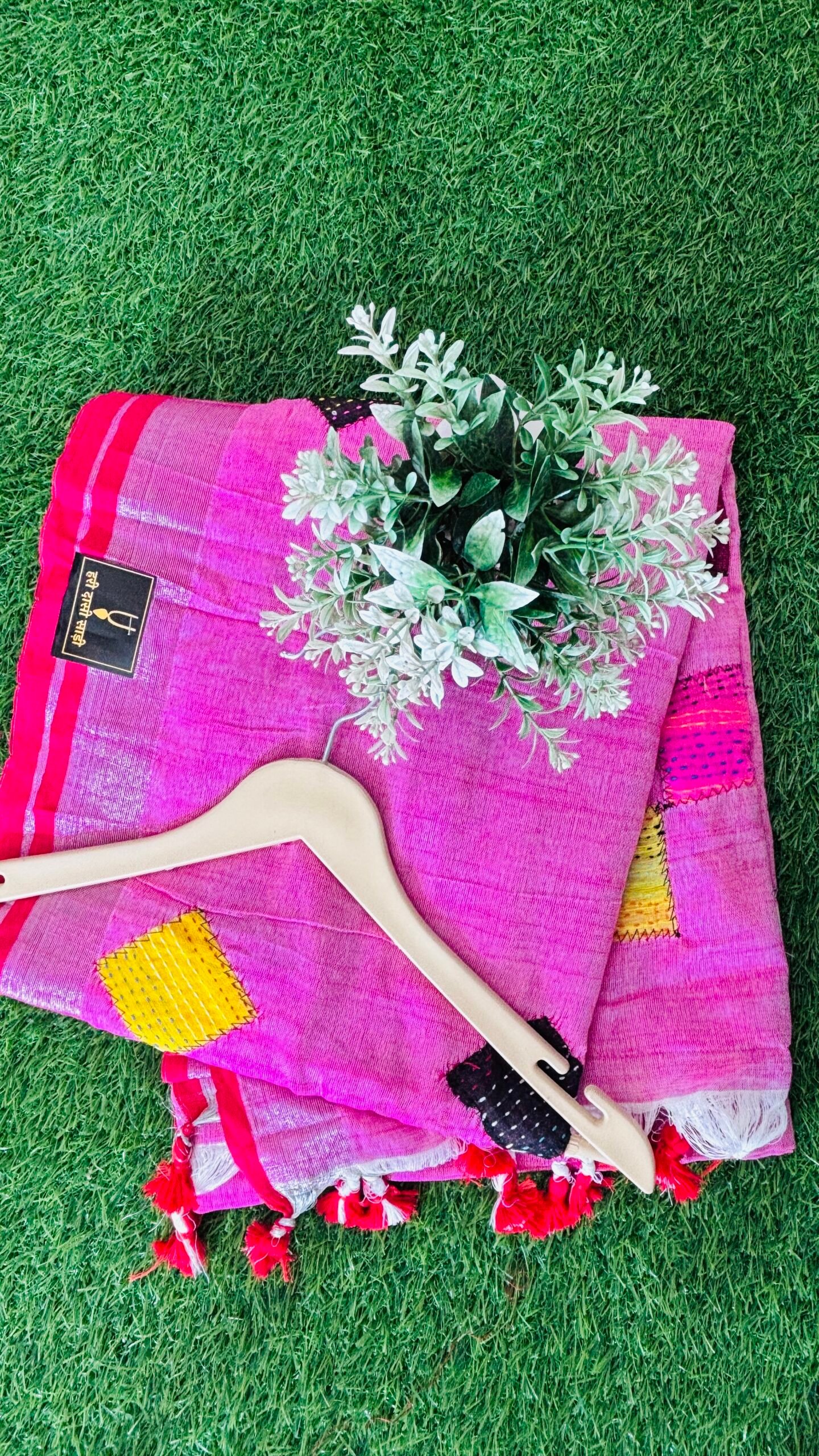 katha work saree